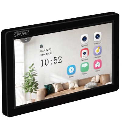 Видеодомофон 7 дюймов SEVEN DP-7570 FHD IPS black