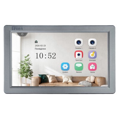 Відеодомофон 7 дюймів SEVEN DP-7570 FHD IPS grey