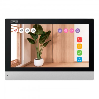 Відеодомофон 7 дюймів з Wi-Fi SEVEN DP-7579-W2K black Відеодомофон 7 дюймів з Wi-Fi SEVEN DP-7579-W2K black