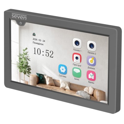 Видеодомофон 7 дюймов SEVEN DP-7570 FHD IPS grey