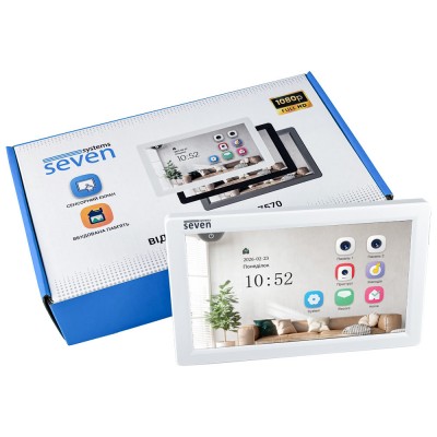 Видеодомофон 7 дюймов SEVEN DP-7570 FHD IPS white