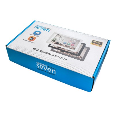 Видеодомофон 7 дюймов SEVEN DP-7570 FHD IPS black