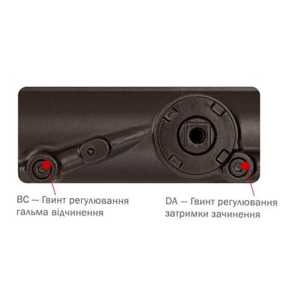 Доводчик дверей 200 кг RYOBI 4550 dark bronze Доводчик дверей 200 кг RYOBI 4550 dark bronze