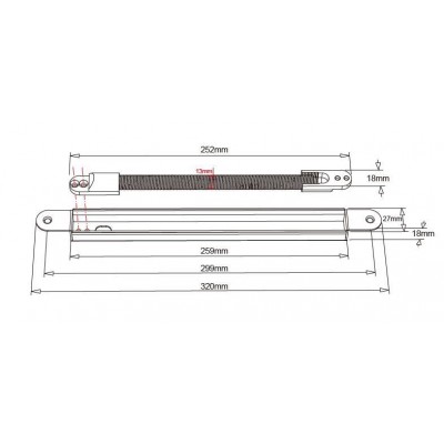 Гибкий переход (32см) врезной металлический SEVEN FT-95m