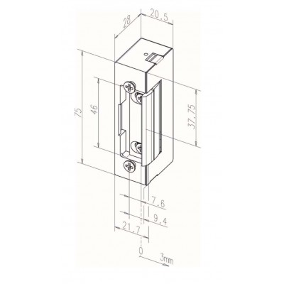 Защелка электромеханическая SEVEN LL-723 NC Защелка электромеханическая SEVEN LL-723 NC