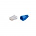 Набор коннектор RJ45 10 шт + колпачок под RJ45 синий 10 шт