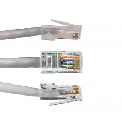 Набір конектор RJ45 20 шт. + ковпачок під RJ45 синій 20 шт.