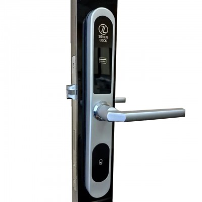 Электронный RFID замок для гостиниц и офисов SEVEN LOCK SL-7737S silver