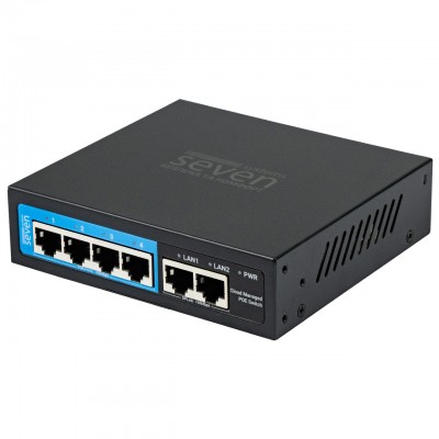 Хмарно керований 6-ти портовий PoE комутатор SEVEN PS204D-12V (Cloud POE: 4, UP: 2) Хмарно керований 6-ти портовий PoE комутатор SEVEN PS204D-12V (Cloud POE: 4, UP: 2)