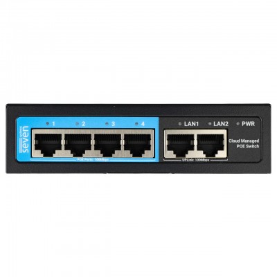 Хмарно керований 6-ти портовий PoE комутатор SEVEN PS204D-12V (Cloud POE: 4, UP: 2) Хмарно керований 6-ти портовий PoE комутатор SEVEN PS204D-12V (Cloud POE: 4, UP: 2)