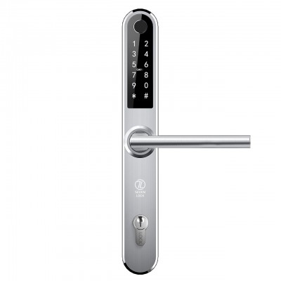 Умный дверной биометрический замок SEVEN LOCK SL-7761BF silver (без врезной части)