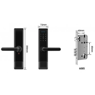 SEVEN LOCK SL-7767B black Розумний дверний замок