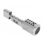 Умный дверной биометрический замок (цилиндр) SEVEN LOCK SL-7773BF silver (40-106 мм)