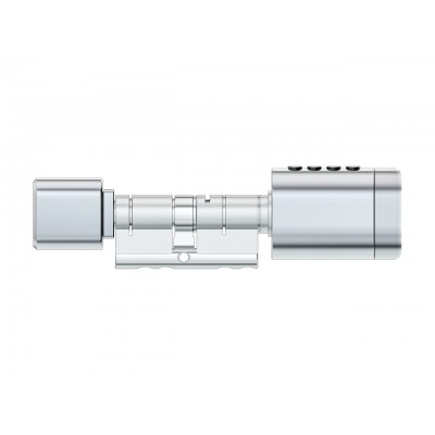 Умный дверной биометрический замок (цилиндр) SEVEN LOCK SL-7774BF silver (35-90 мм)