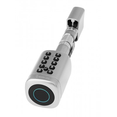 Розумний дверний біометричний замок (циліндр) SEVEN LOCK SL-7773BF silver (40-106 мм)