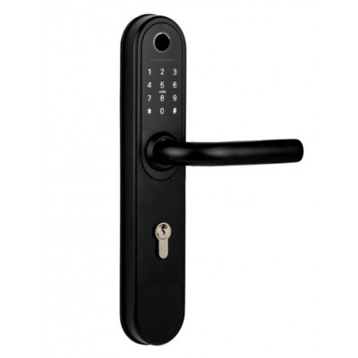 Розумний біометричний замок дверей SEVEN LOCK SL-7768BF (85мм) black (без врізної частини)