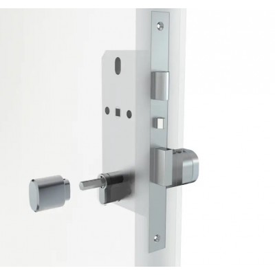 Розумний дверний біометричний замок (циліндр) SEVEN LOCK SL-7773BF silver (40-106 мм)