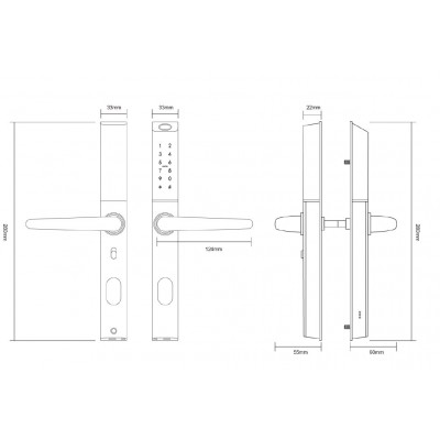Умный дверной биометрический замок SEVEN LOCK SL-7763BF black (без врезной части) Умный дверной биометрический замок SEVEN LOCK SL-7763BF black (без врезной части)