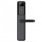 Розумний дверний біометричний замок SEVEN LOCK SL-7765BFF black (врізна частина 6068)