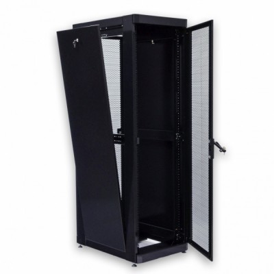 Шафа серверна CMS 42U 610 х 865 UA-MGSE4268MPB посилена з перфорованими дверима для мережевого обладнання