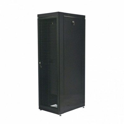 Шафа серверна CMS 42U 610 х 865 UA-MGSE4268MPB посилена з перфорованими дверима для мережевого обладнання
