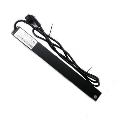 Блок розеток CSV 1U 19" (WT-2261A-GER-8WAY-1.8) черный, 8 розеток с выключателем, длина кабеля 1.8м