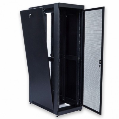Шафа серверна CMS 42U 610 х 1055 UA-MGSE42610MPB посилена з перфорованими дверима для мережевого обладнання