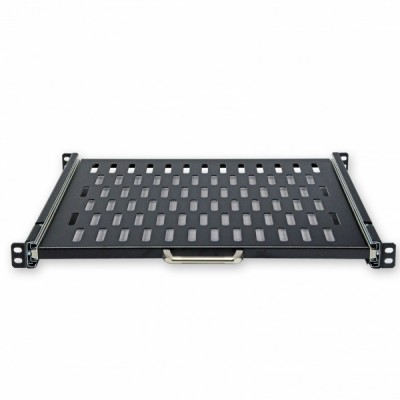 Полиця висувна 19" CMS UA-SHSL-400B 1U 400 мм, чорна