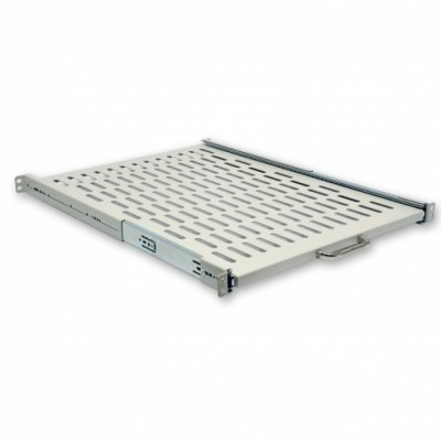 Полка выдвижная 19" CMS UA-SHSL-600G 1U 600 мм, серая Полка выдвижная 19" CMS UA-SHSL-600G 1U 600 мм, серая