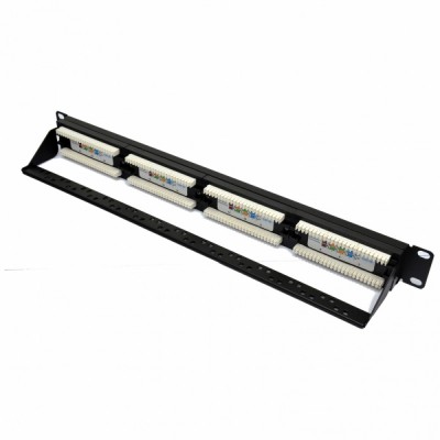 Патч-панель CMS 19" 24хRJ-45 UTP, кат. 5e з організатором кабелю Патч-панель CMS 19" 24хRJ-45 UTP, кат. 5e з організатором кабелю