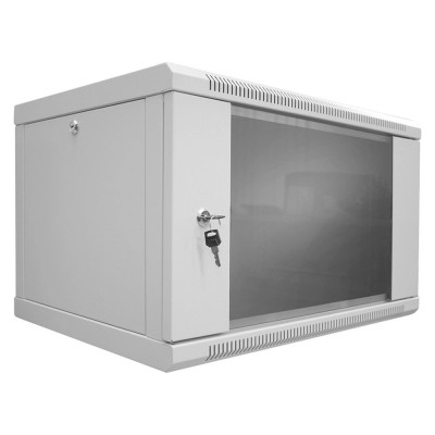 Шафа серверна SteelNet 6U 600 x 350 для мережевого обладнання (скло, сірий) Шафа серверна SteelNet 6U 600 x 350 для мережевого обладнання (скло, сірий)