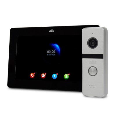 Комплект Wi-Fi видеодомофона 7" ATIS AD-770FHD/T-Black с поддержкой Tuya Smart + AT-400FHD Silver Комплект Wi-Fi видеодомофона 7" ATIS AD-770FHD/T-Black с поддержкой Tuya Smart + AT-400FHD Silver