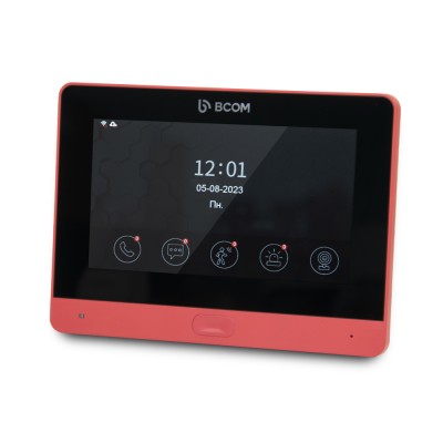 BCOM BD-760FHD/T Red Wi-Fi сенсорний відеодомофон