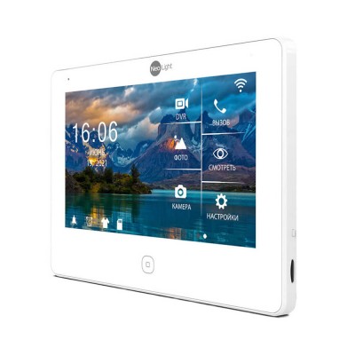 Комплект відеодомофона NeoKIT HD Pro WF Black: відеодомофон 7" з Wi-Fi з детектором руху і 2 Мп відеопанель