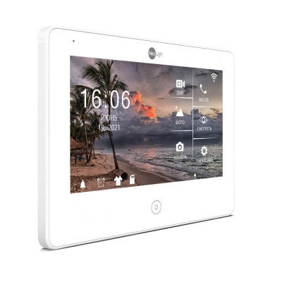 Комплект відеодомофона NeoKIT HD Pro WF Black: відеодомофон 7" з Wi-Fi з детектором руху і 2 Мп відеопанель