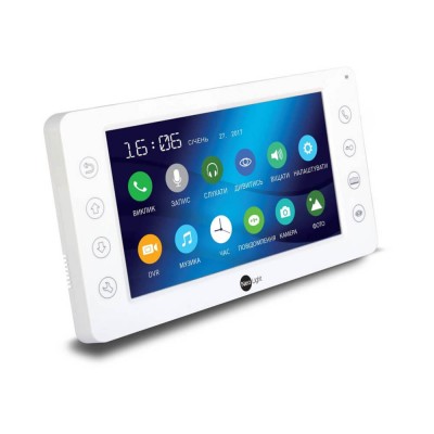 Комплект відеодомофона KAPPA HD / Solo FHD Silver: відеодомофон 7" зі вбудованим БКЗ і 2 Мп відеопанель