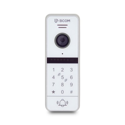 Відеопанель BCOM BT-400FHD-AC White з вбудованою клавіатурою і зчитувачем Mifare