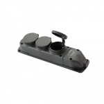 Колодка потрійна ERKA 6003 з заглушками 3 х 16 А (каучук) Колодка потрійна ERKA 6003 з заглушками 3 х 16 А (каучук)