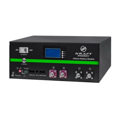 Аккумуляторная батарея литий-железо-фосфатная 48В 10240Втг Kraft KRF-48/200BRM LiFePO4 монтаж в стойку 19"