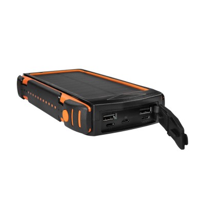 Повербанк с солнечной панелью 30000mAh Power Bank Kraft KPB-U1830FCSL Orange 18W QC2.0 LED-фонарь Повербанк с солнечной панелью 30000mAh Power Bank Kraft KPB-U1830FCSL Orange 18W QC2.0 LED-фонарь