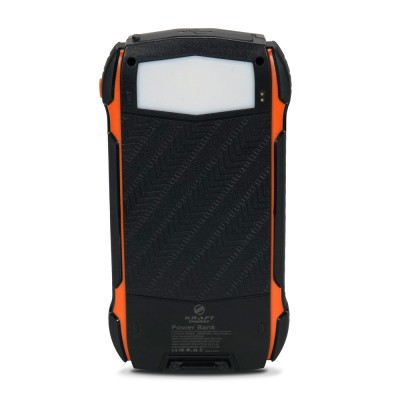 Повербанк с солнечной панелью 30000mAh Power Bank Kraft KPB-U1830FCSL Orange 18W QC2.0 LED-фонарь Повербанк с солнечной панелью 30000mAh Power Bank Kraft KPB-U1830FCSL Orange 18W QC2.0 LED-фонарь