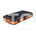 Повербанк с солнечной панелью 20000mAh Power Bank Kraft KPB-U2230WFCSL Orange беспроводная зарядка LED-фонарь
