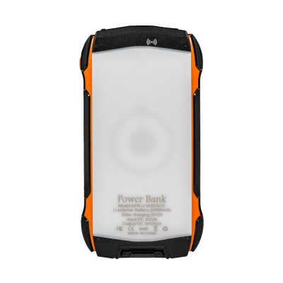 Повербанк с солнечной панелью 20000mAh Power Bank Kraft KPB-U1820WCS Orange беспроводная зарядка