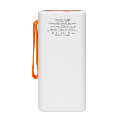 Повербанк 50000mAh Power Bank Kraft KPB-2450FCL White 22.5W QC3.0 LED-фонарь