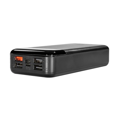 Повербанк 20000mAh Power Bank Kraft KPB-2120FCL Black 22.5W QC3.0 LED-фонарь