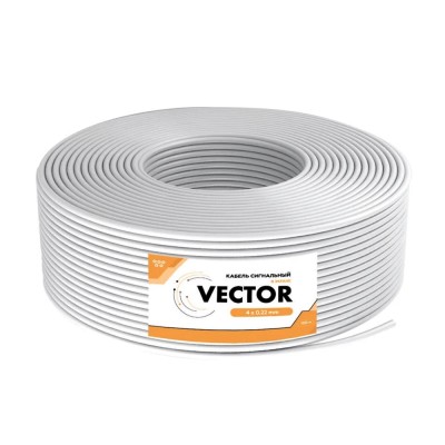 Кабель сигнальный Vector 4х0.22 CCA экран 100m Кабель сигнальный Vector 4х0.22 CCA экран 100m