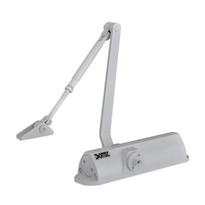 Дверной доводчик Dortec DT-83H White с фиксацией дверей в открытом положении