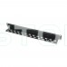 Кабельный организатор Trinix TRX-1U/CM-BH Black со щеткой и кабельными вводами