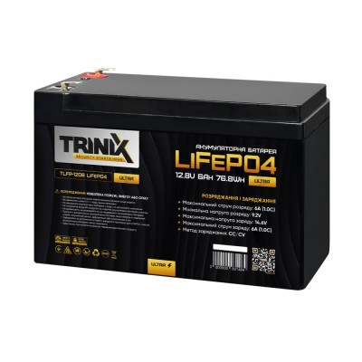 Аккумуляторная батарея литий-железо-фосфатная 12.8В 6Ач Trinix TLFP-1206 Ultra LiFePO4