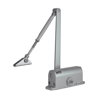 Дверной доводчик Dortec DT-62H Silver с фиксацией дверей в открытом положении